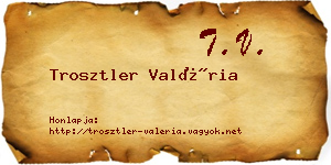Trosztler Valéria névjegykártya